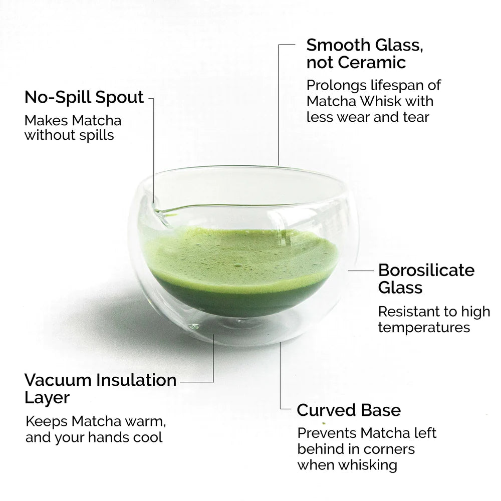 Matcha Bowl: double-walled with spout